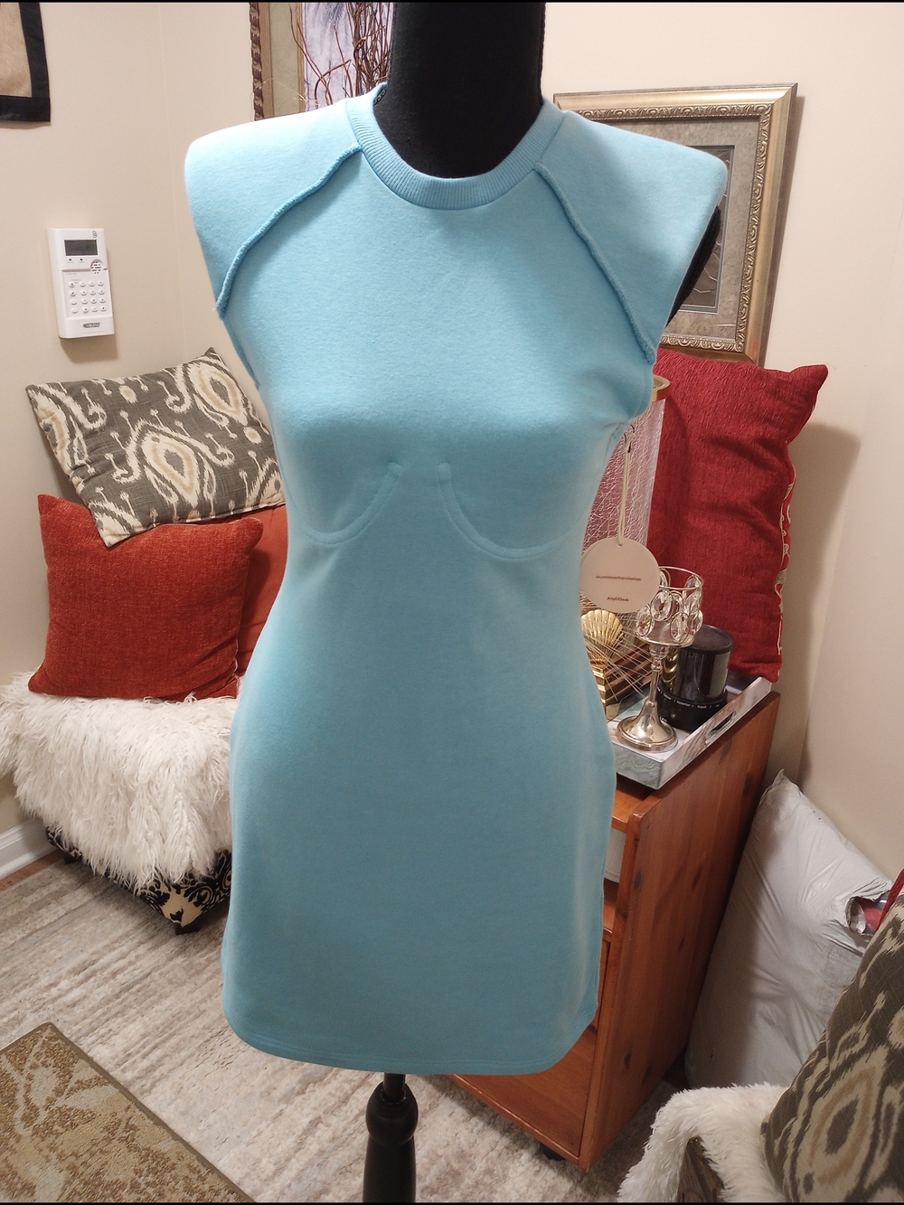 Camila Coelho Sleeveless Aqua Bodycon Dress